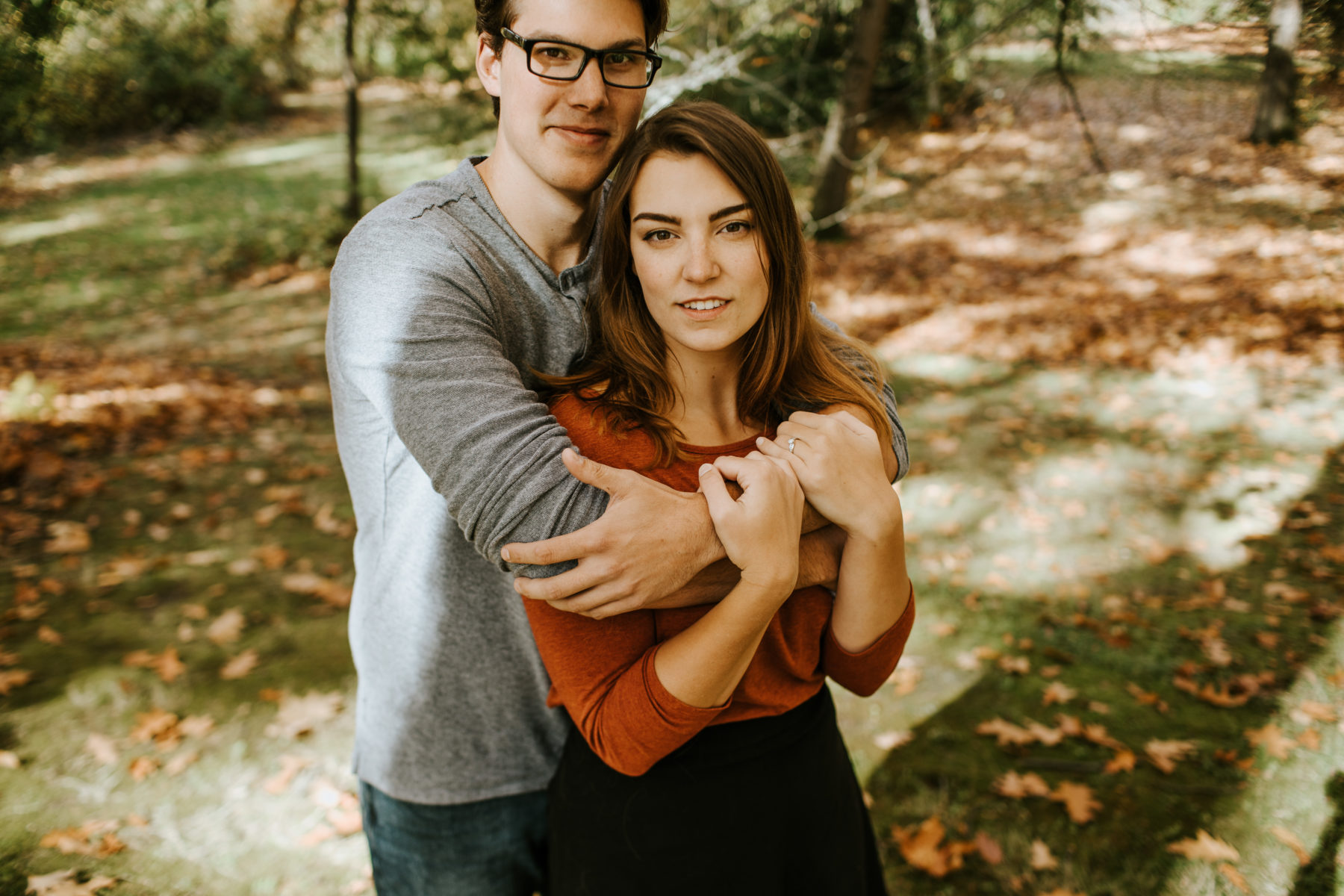 seattle wedding photographer fall washington park arboretum engagement