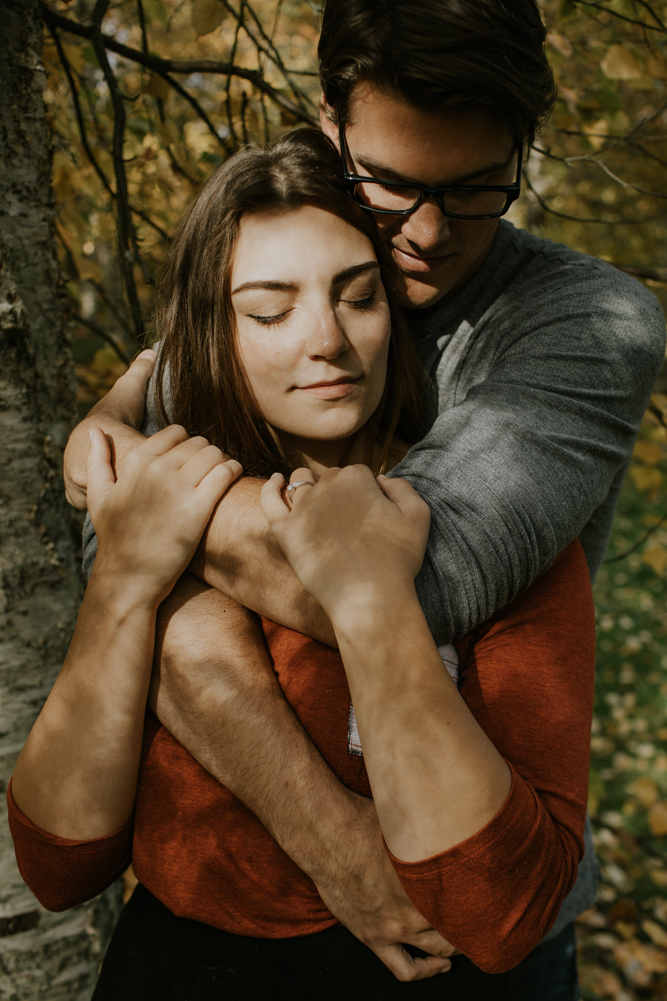 seattle wedding photographer fall washington park arboretum engagement