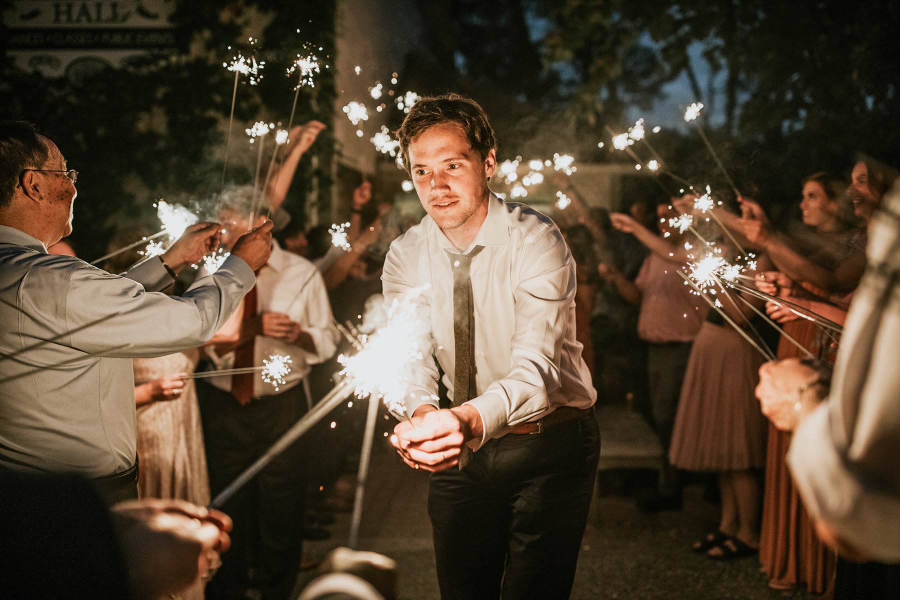 wedding sparkler exit