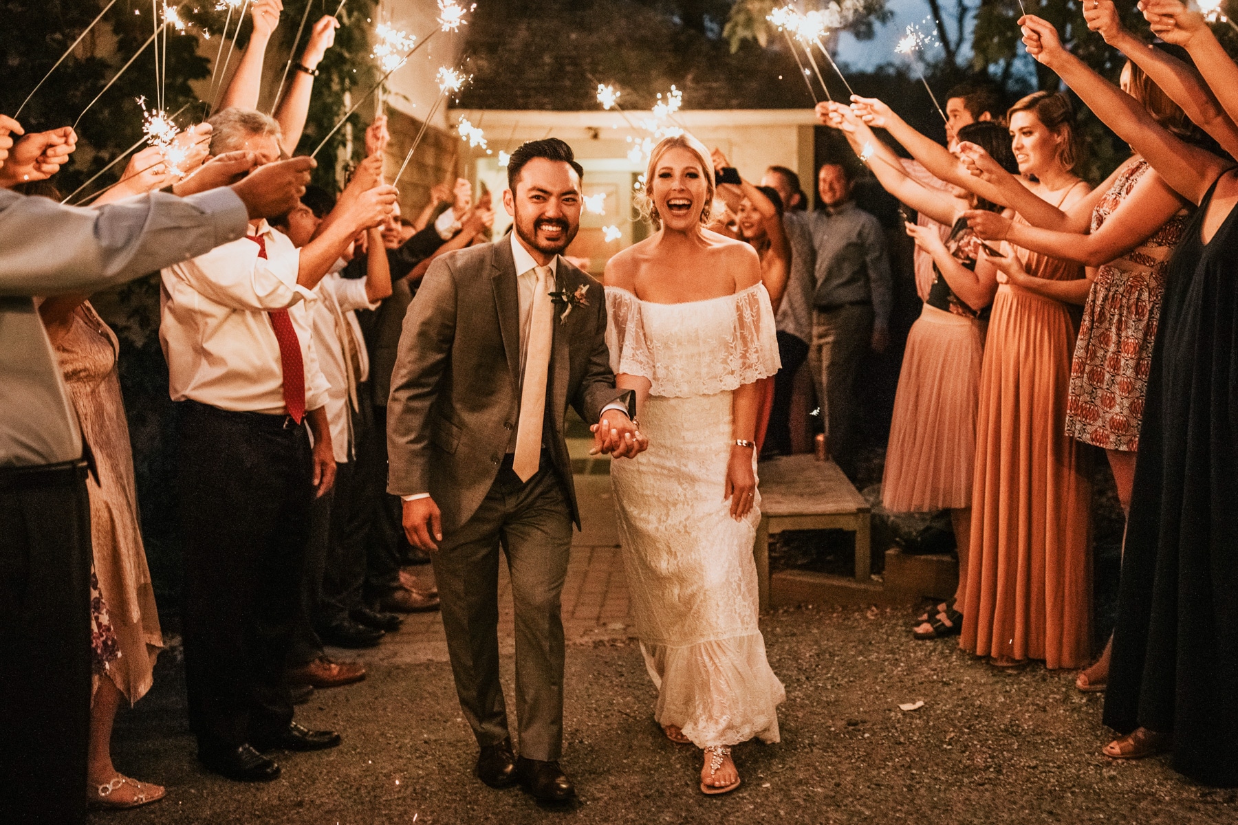 wedding sparkler exit