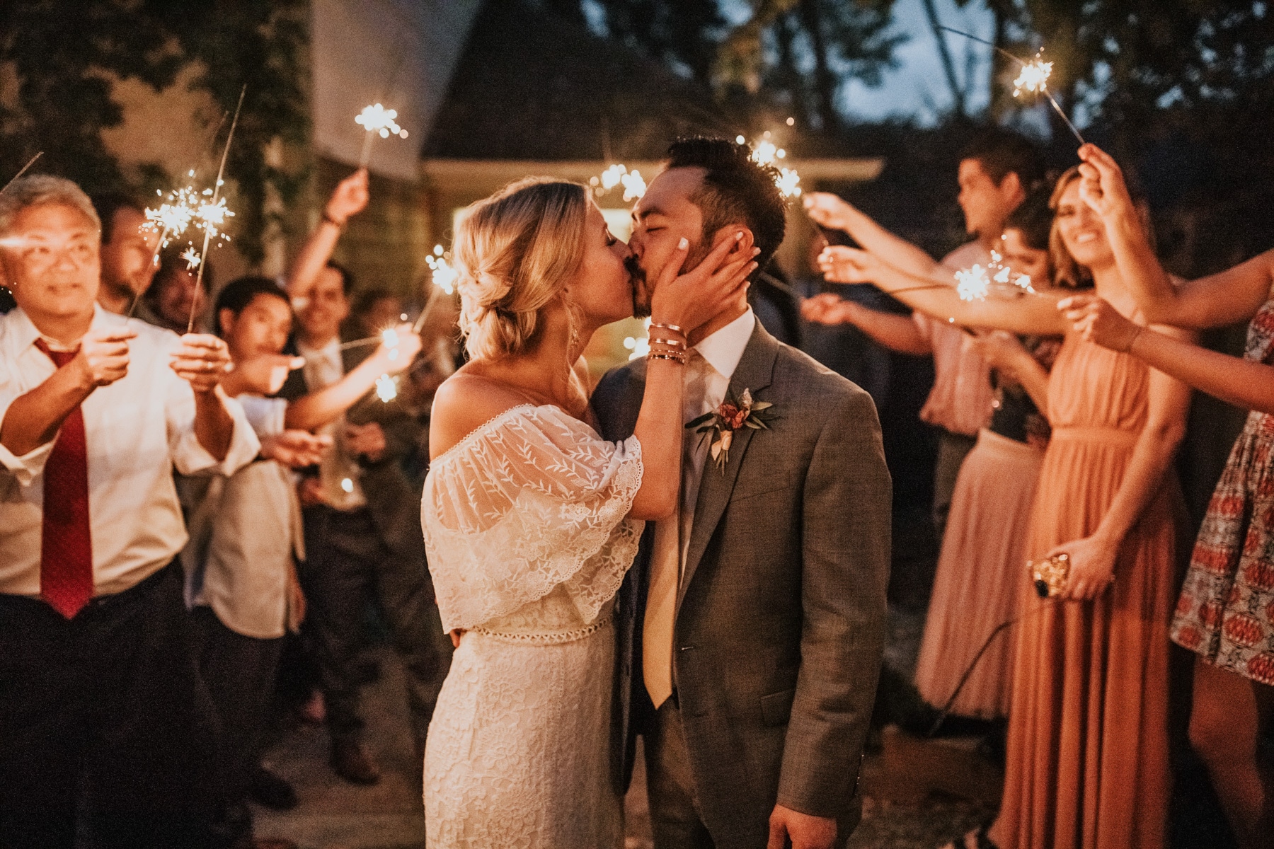 wedding sparkler exit
