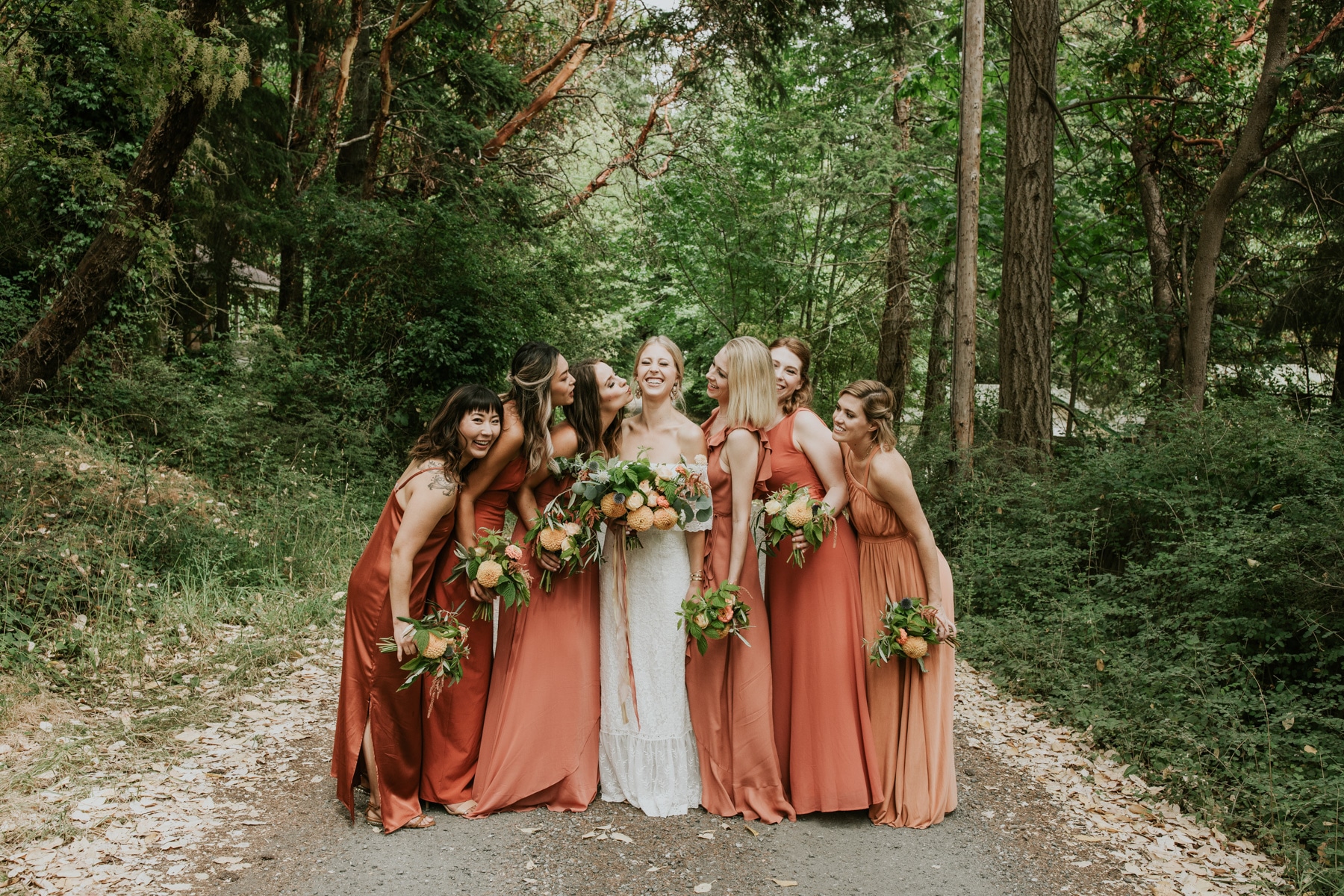 seattle wedding photographer cute bridesmaid photo