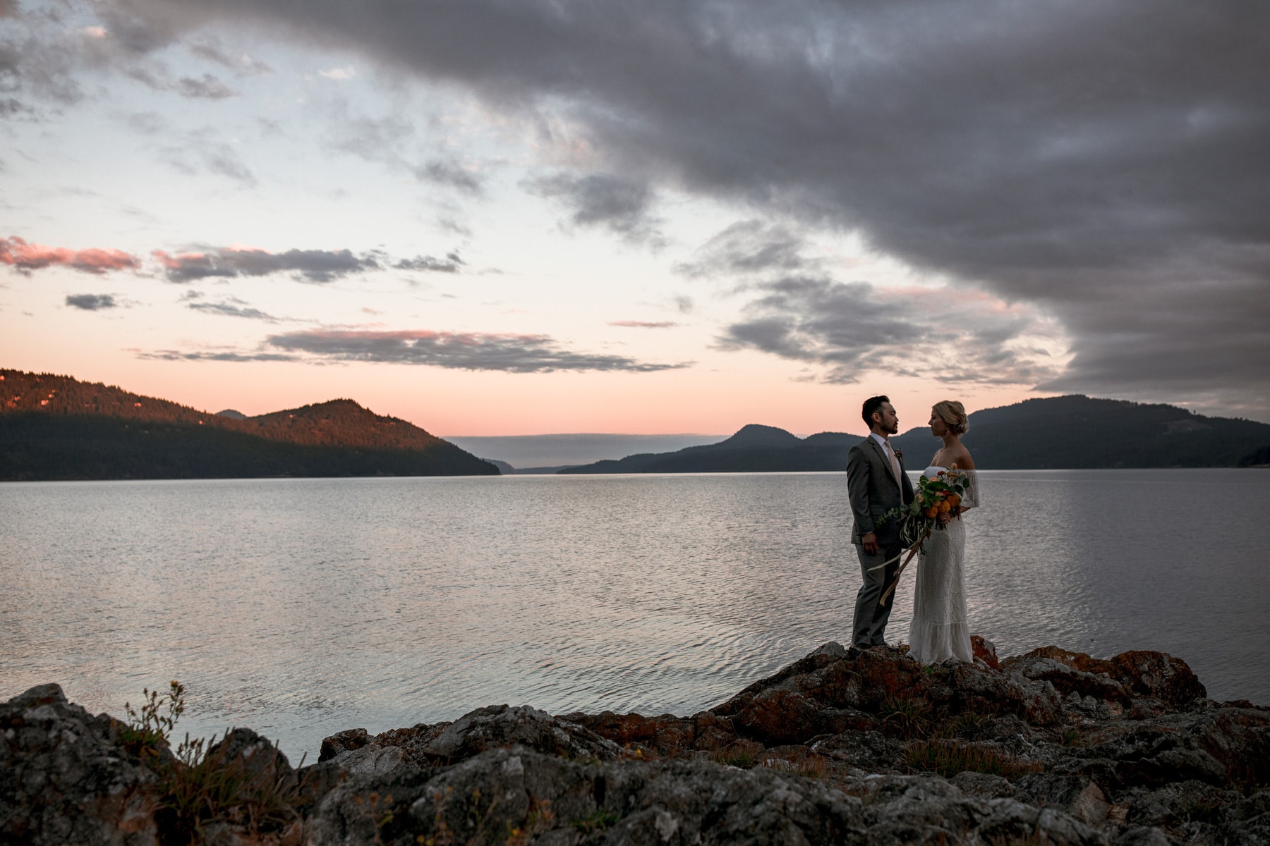orcas island wedding sunset photos