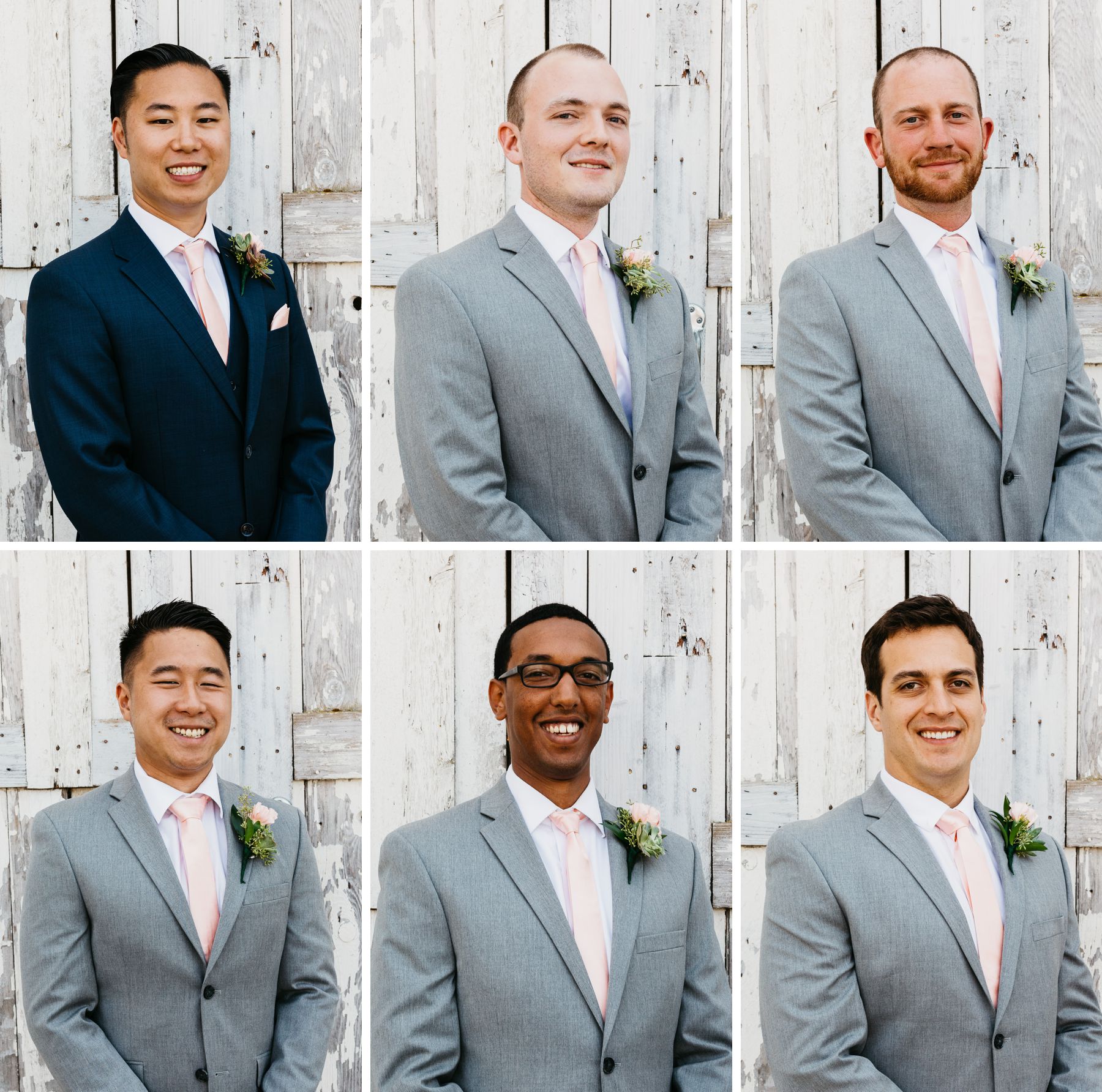 dairyland wedding barn door bridal party