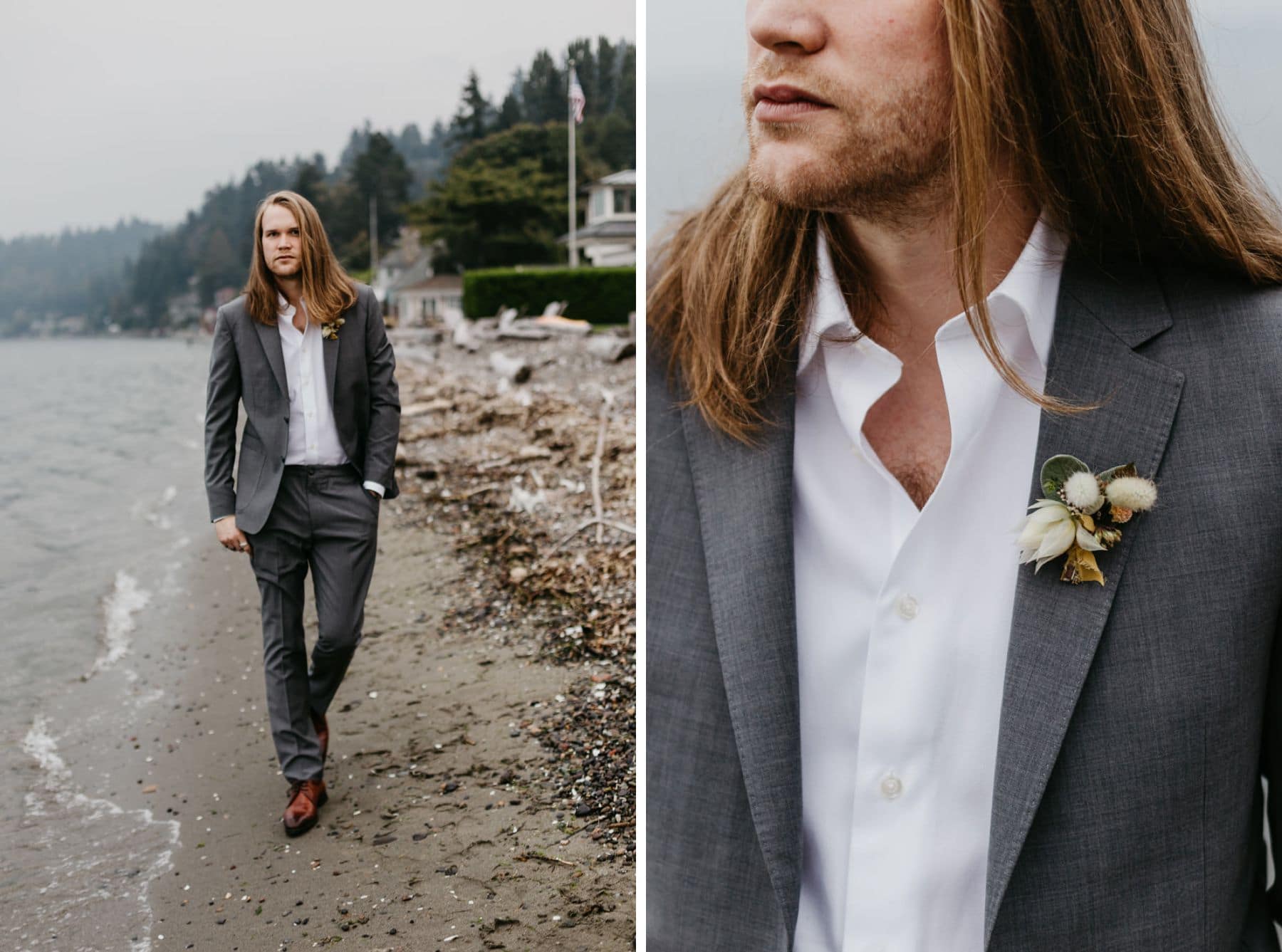 london plane seattle wedding boutineer