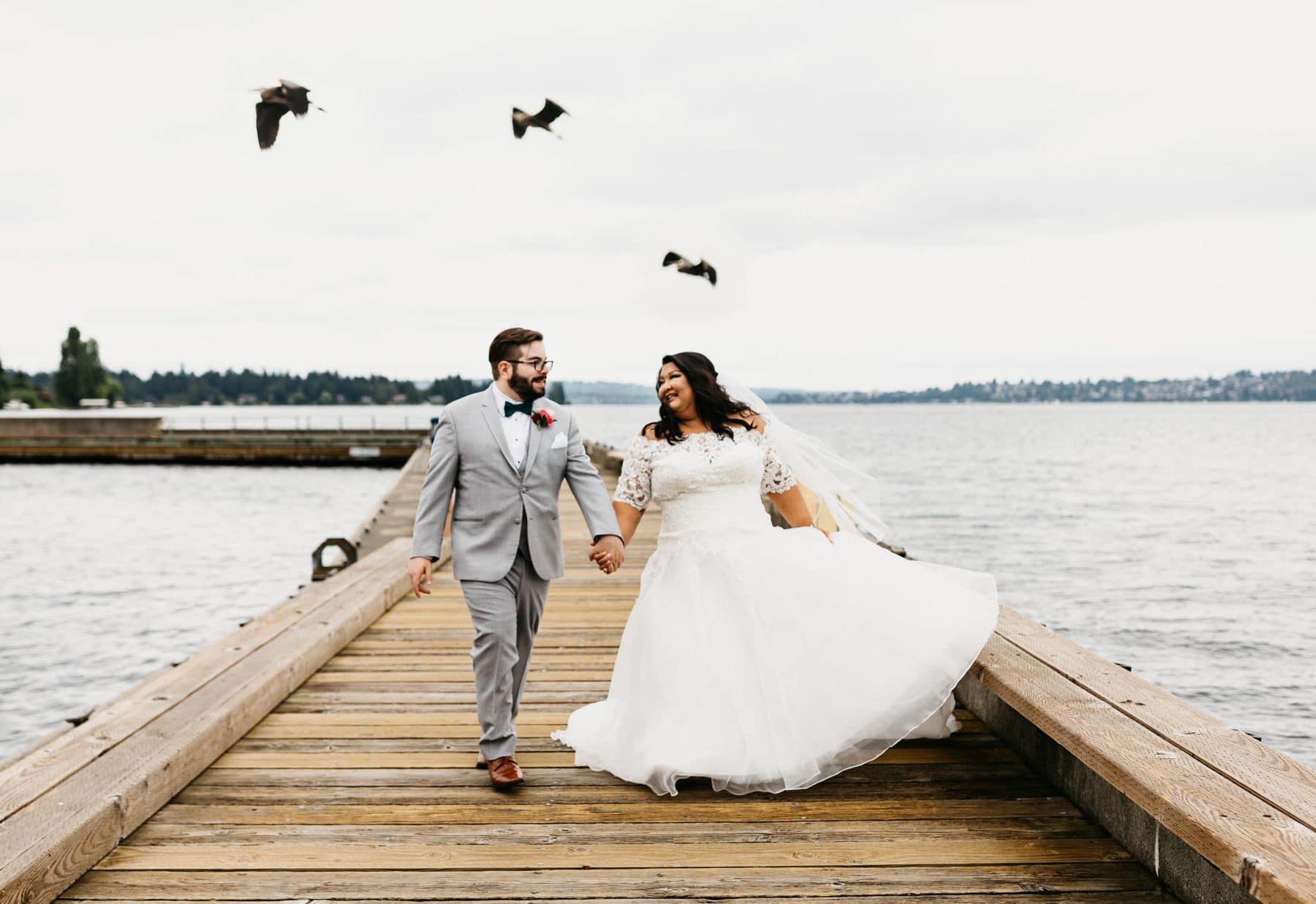 woodmark hotel wedding portrait dock