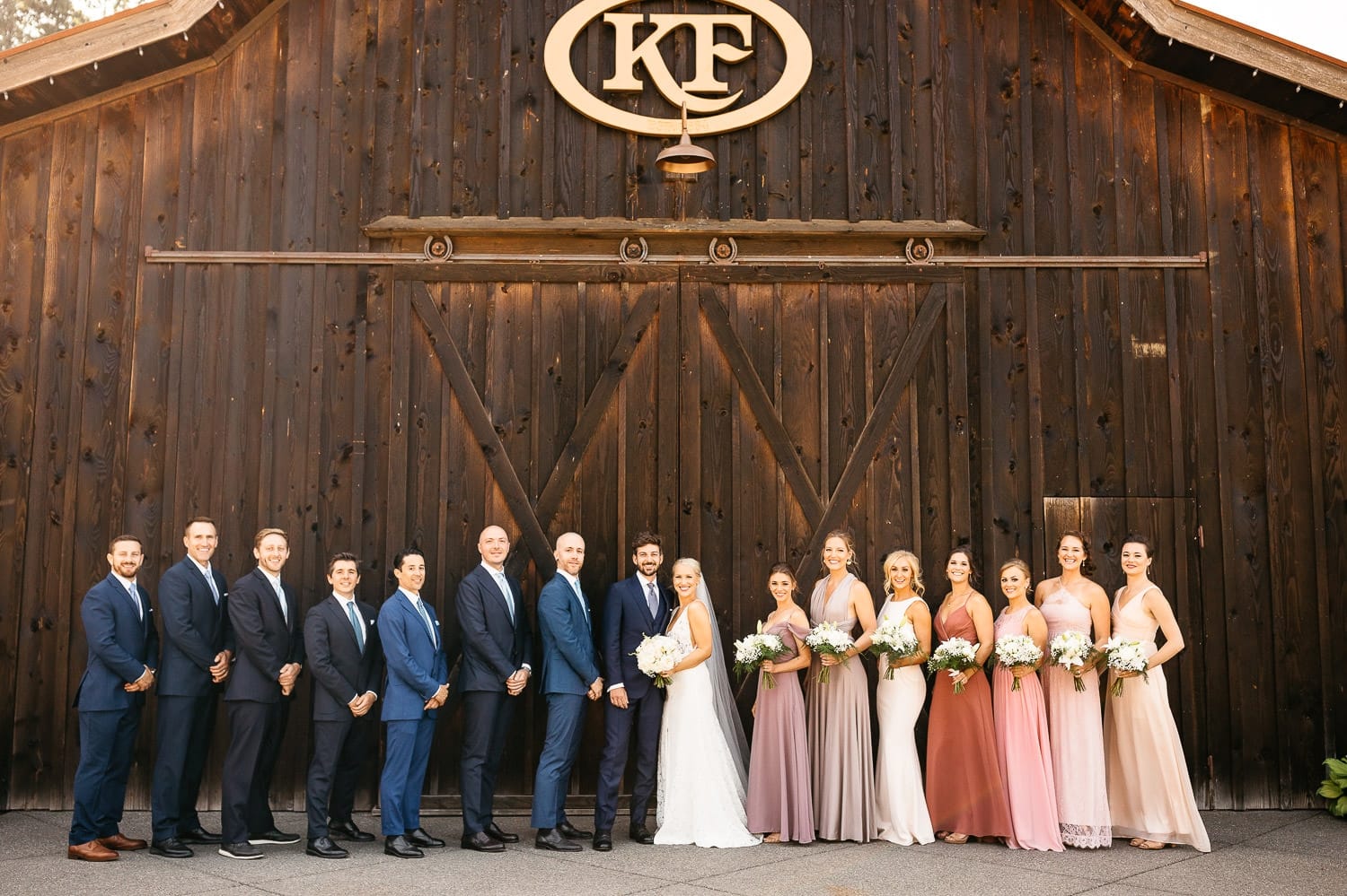 the kelley farm wedding bridal party