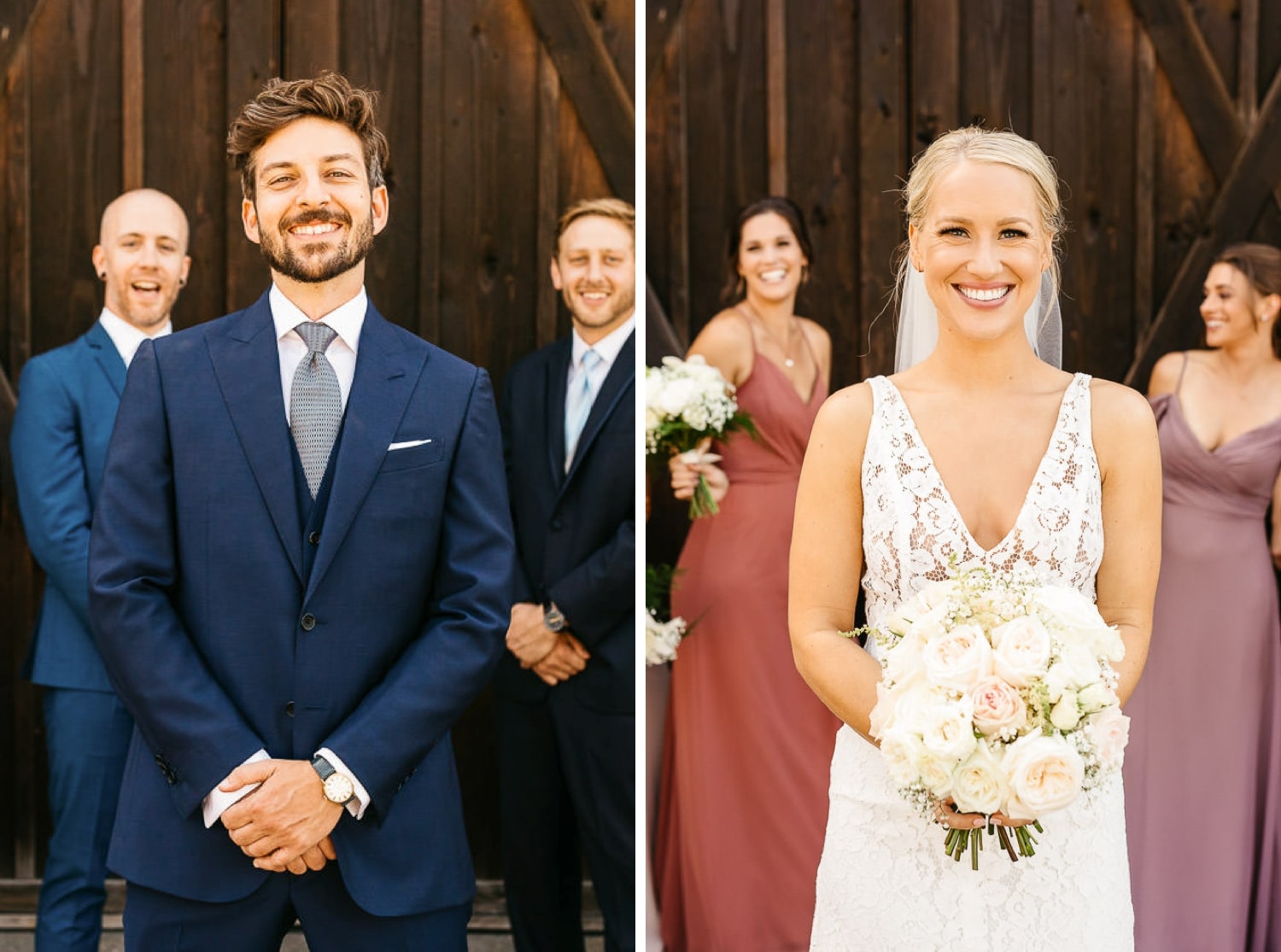 the kelley farm wedding bridal party