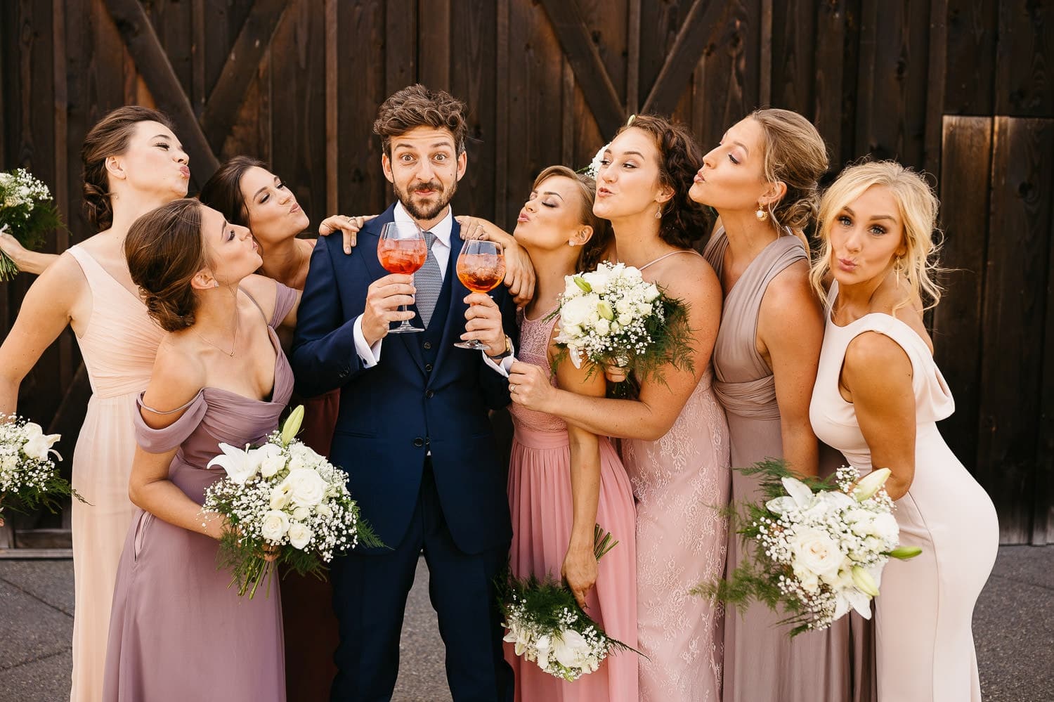 the kelley farm wedding bridal party