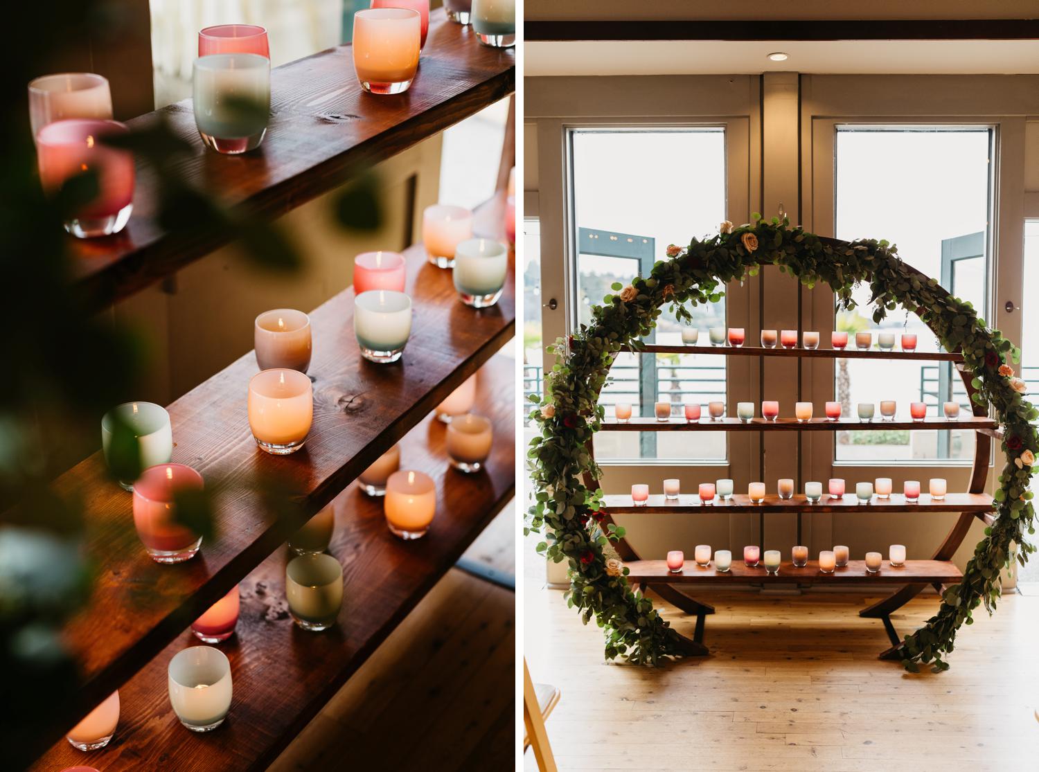 glass baby wedding arch