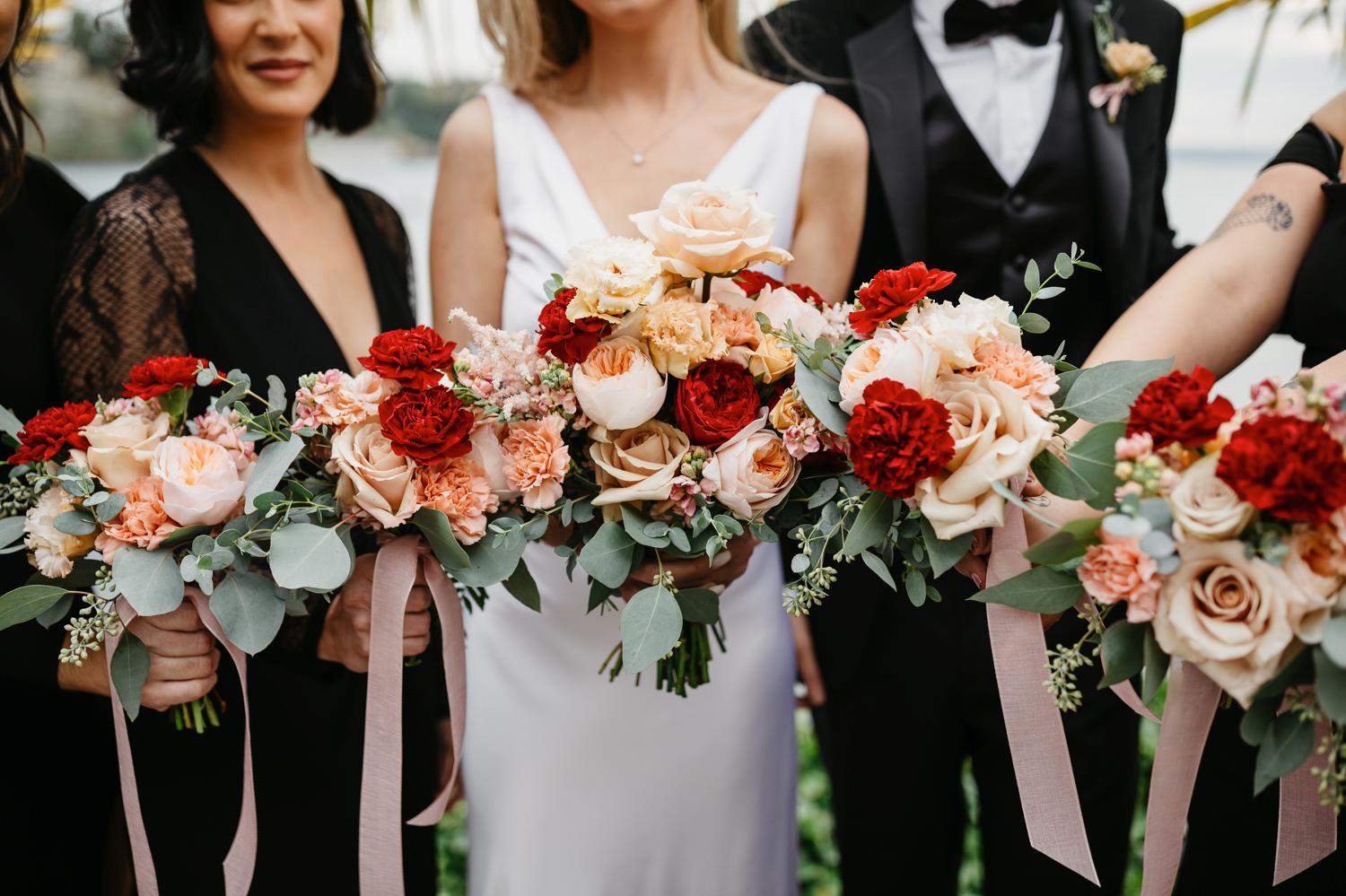 bridesmaids photos outside at ballard bay club