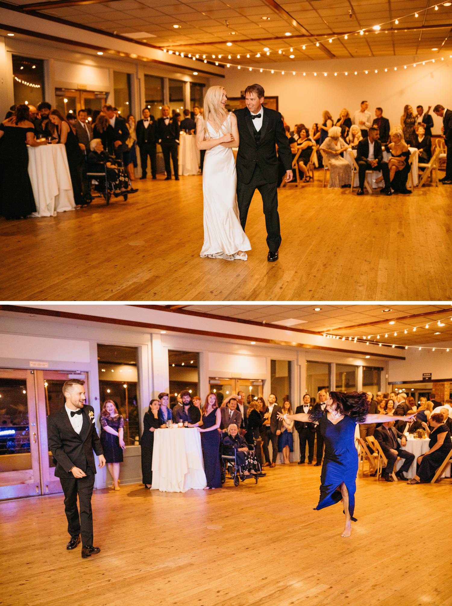 first dance at wedding at ballard baby club