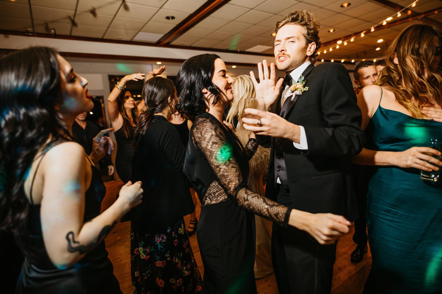 wedding at ballard bay club dance floor