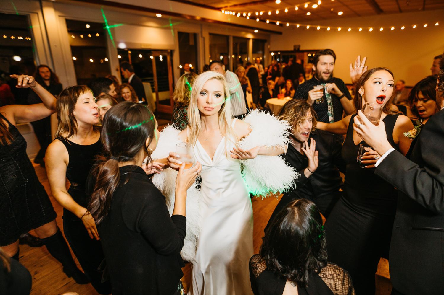 wedding at ballard bay club dance floor
