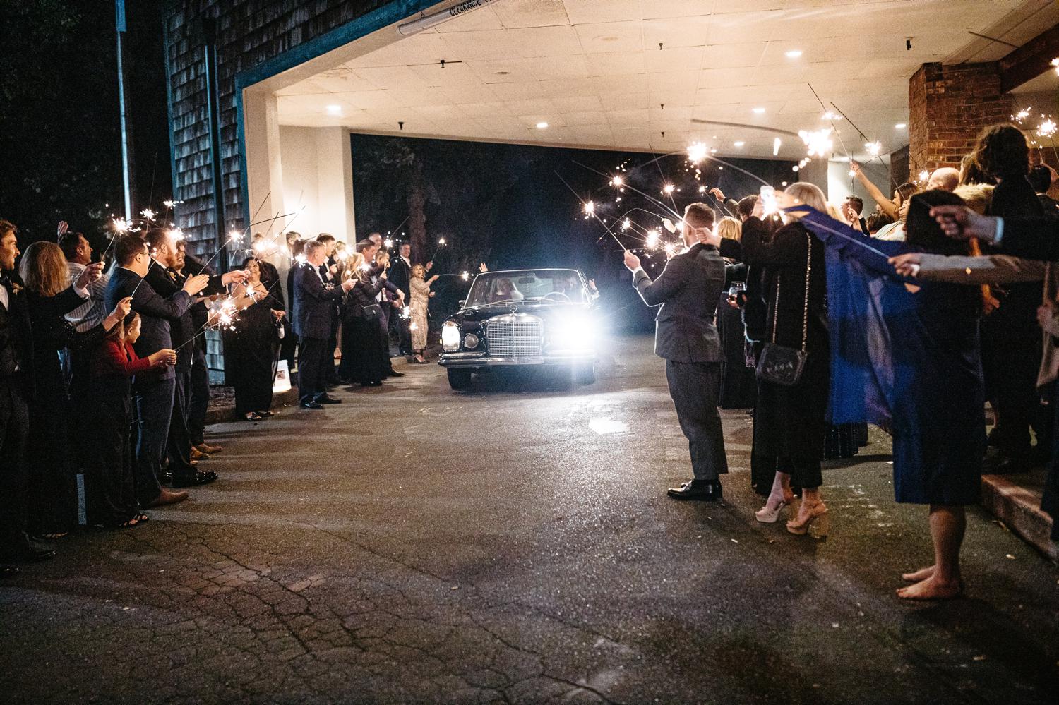 grand exit wedding at ballard bay club