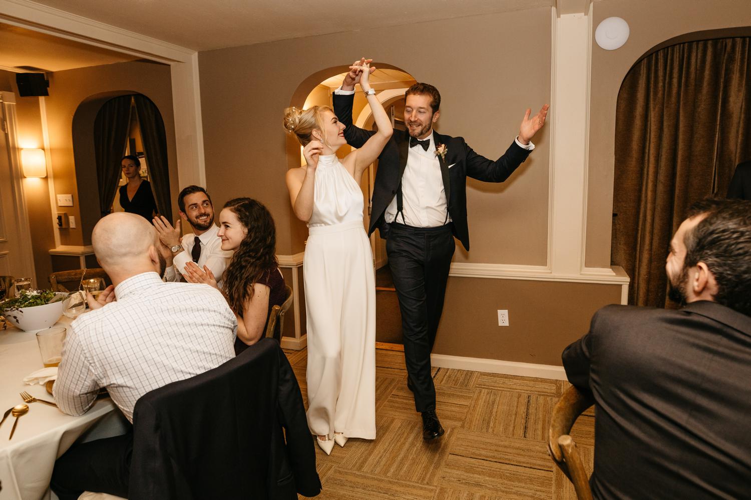 wedding reception at outlook inn victorian room