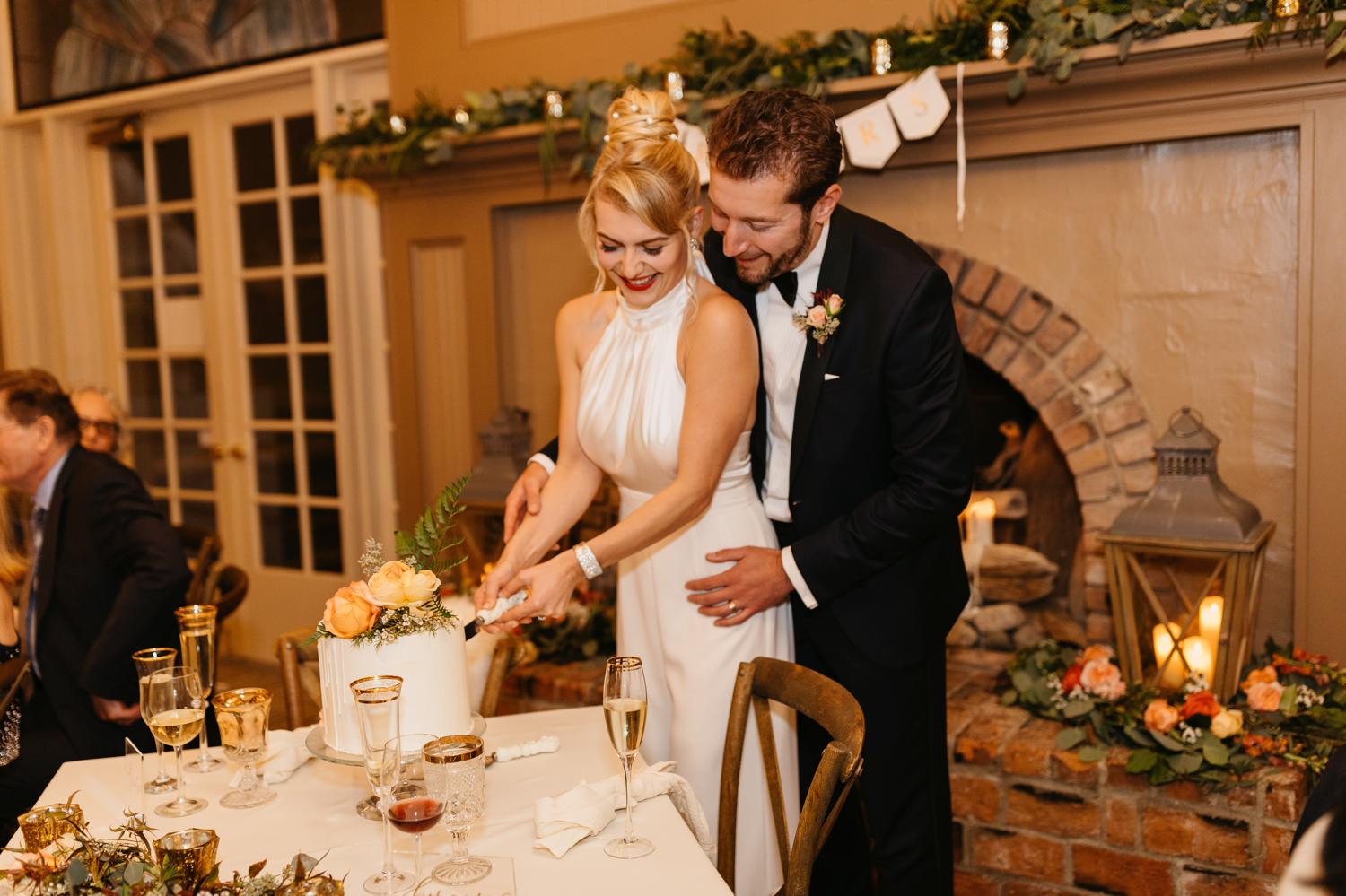 wedding reception at outlook inn victorian room