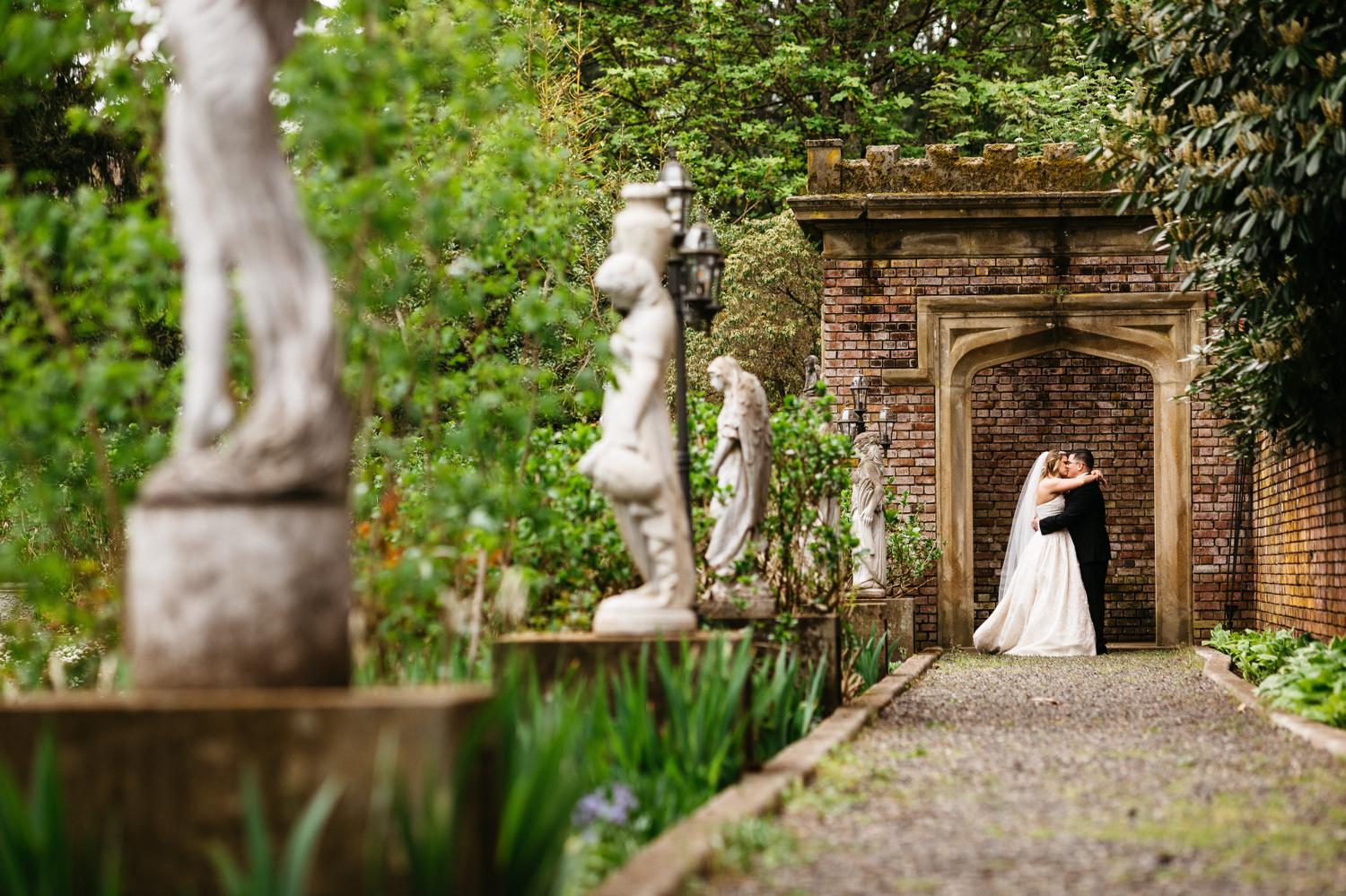thornewood castle wedding portrait