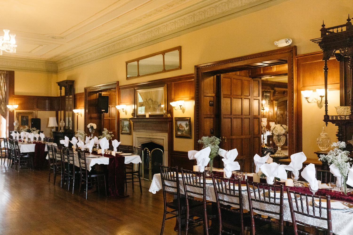 thornewood castle wedding dining hall