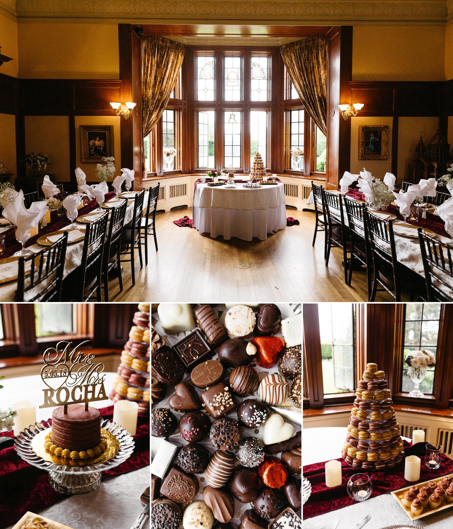 thornewood castle wedding dining hall