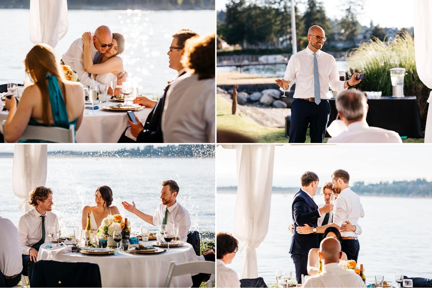 fox island backyard wedding reception
