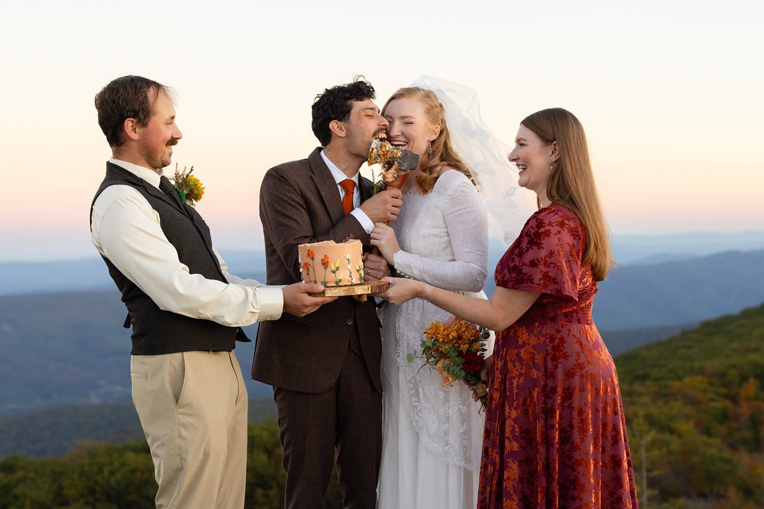 bear rocks wedding photo