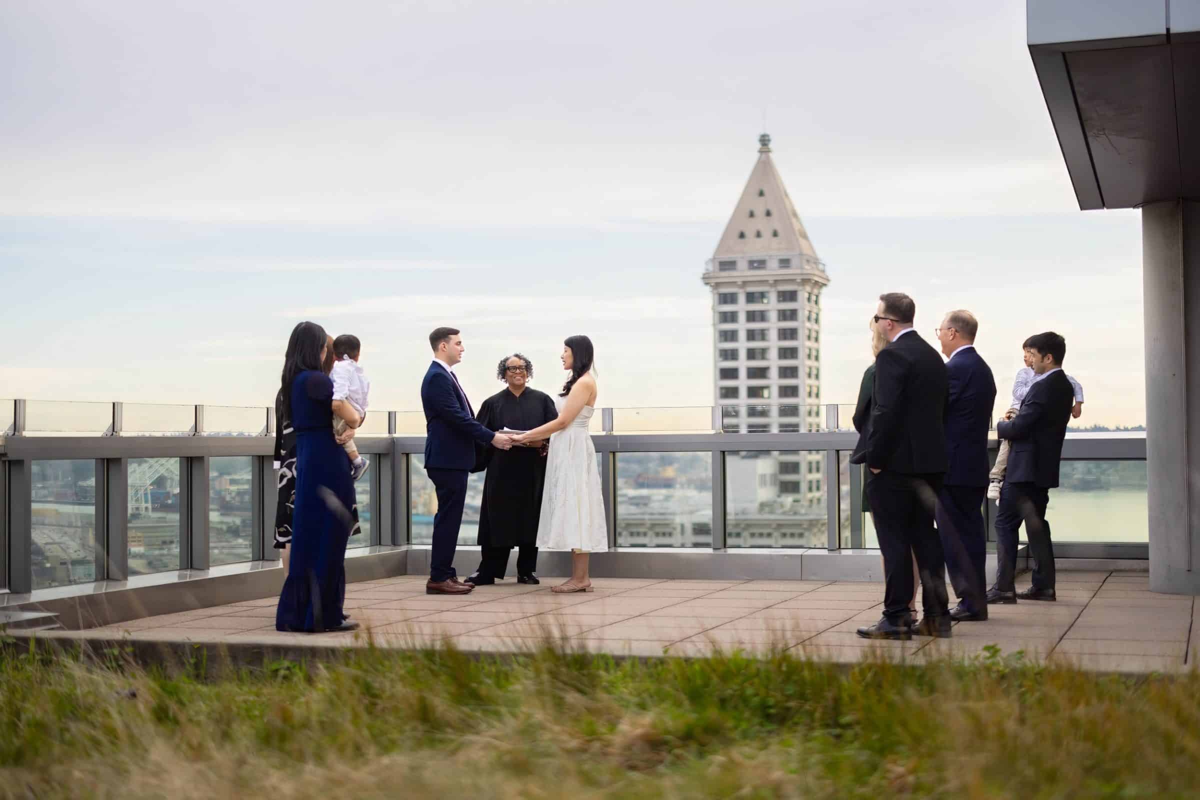 seattle courthouse wedding rooftop smith tower