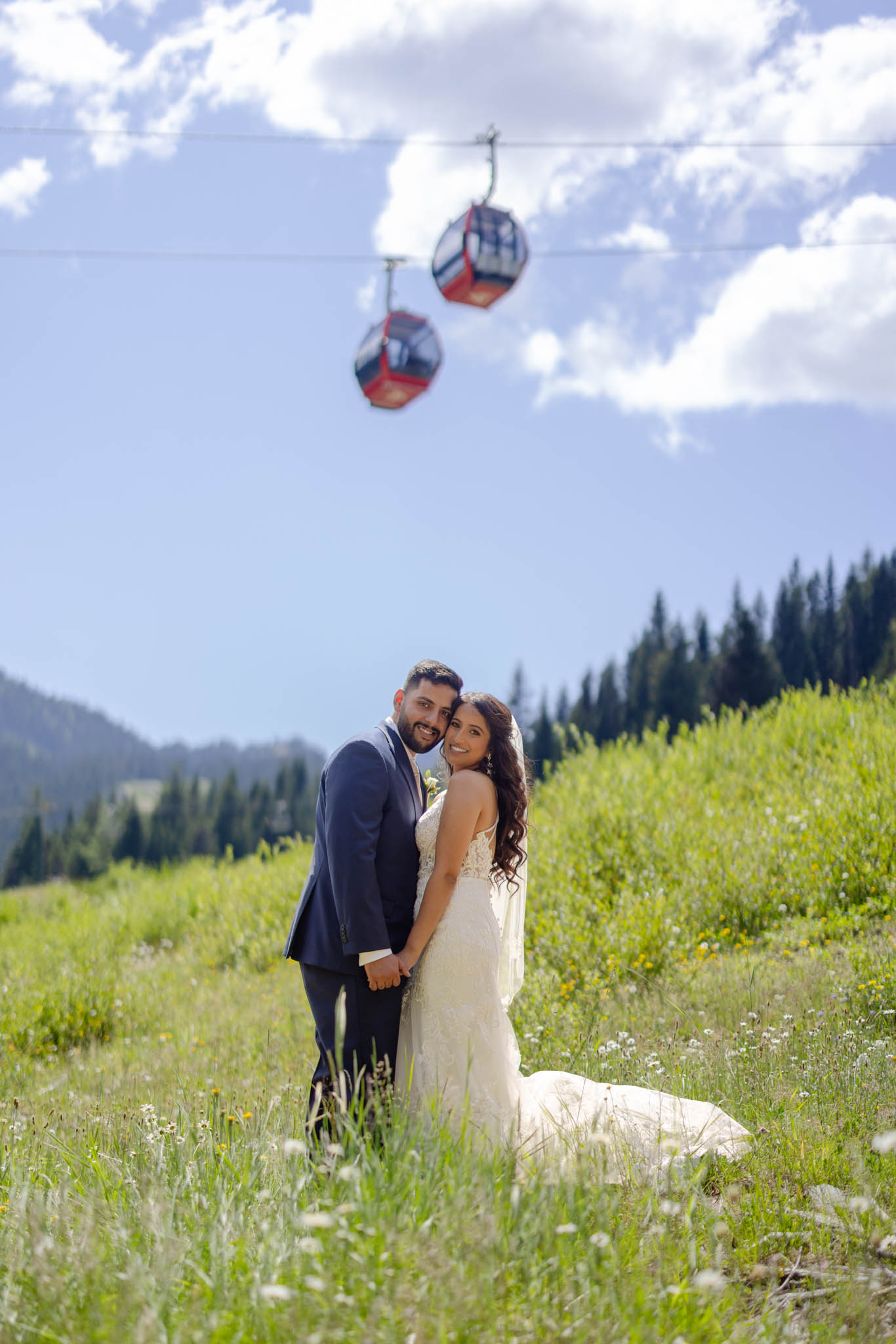 crystal mountain wedding in summer